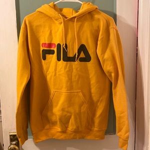 Fila Yellow Hoodie Size Small